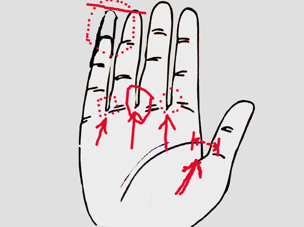 손금보는법! 손가락 사이의 틈(벌어짐)으로 보는 운세와 인연